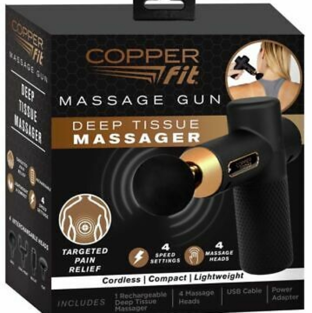Copper Fit Percussion Massage Gun: Deep Tissue Massager for Soothing Relief